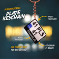 Personalized License Plate Keychain | Custom Number Plate Keyring | Car Lover Gift | Custom Text Keychain