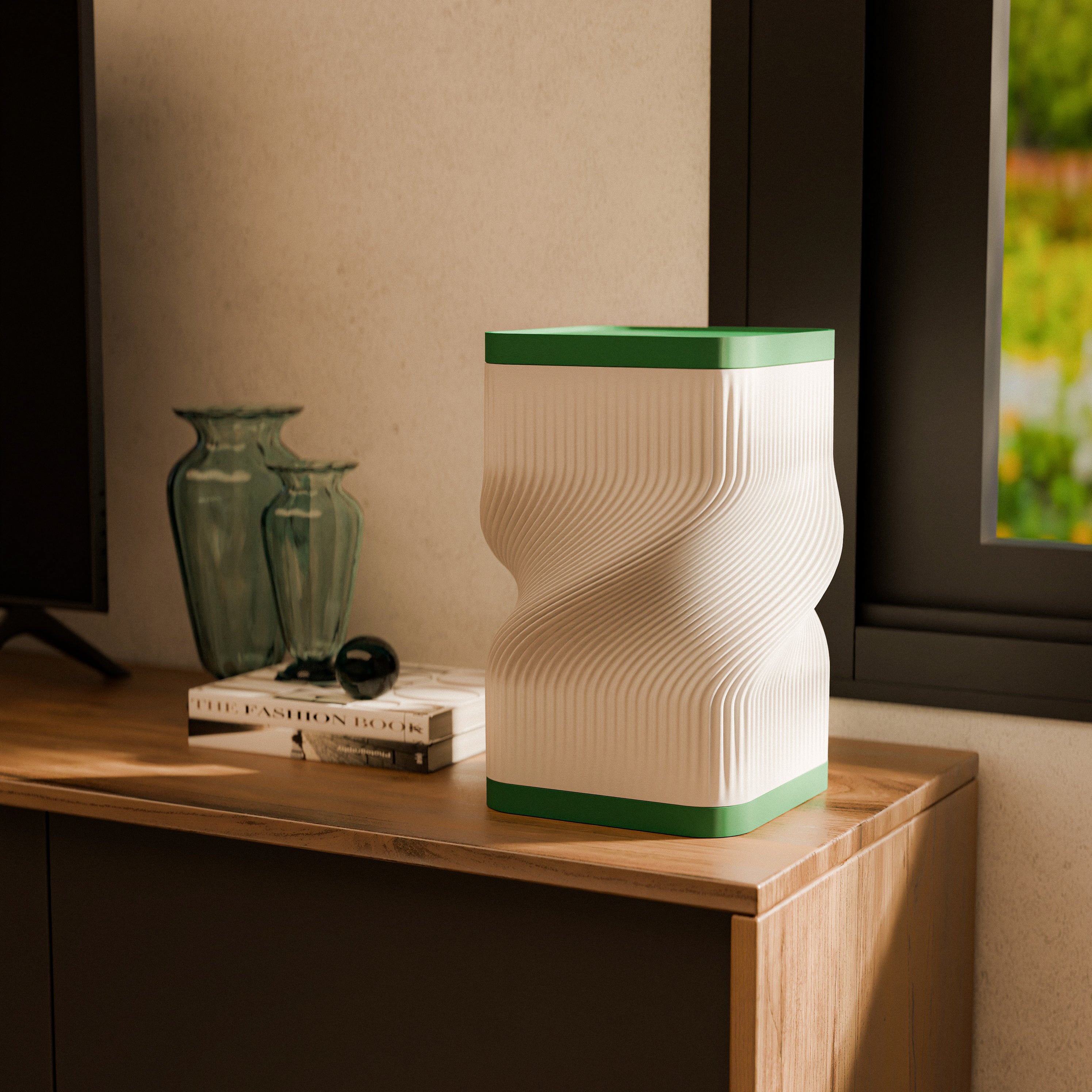 Torsion Table Lamp – Modern 3D Printed Ambient Light