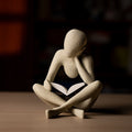 NOBody Reader Sculpture – Minimalist Book Lover Decor
