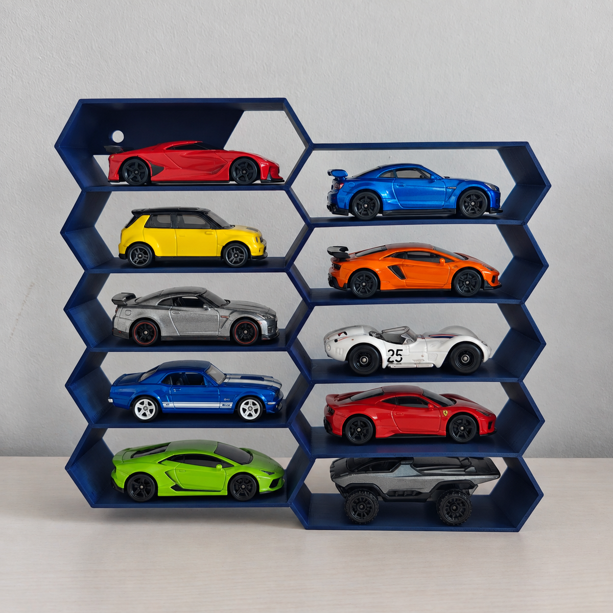 Hexagon 10-Level Hot Wheels Display Stand