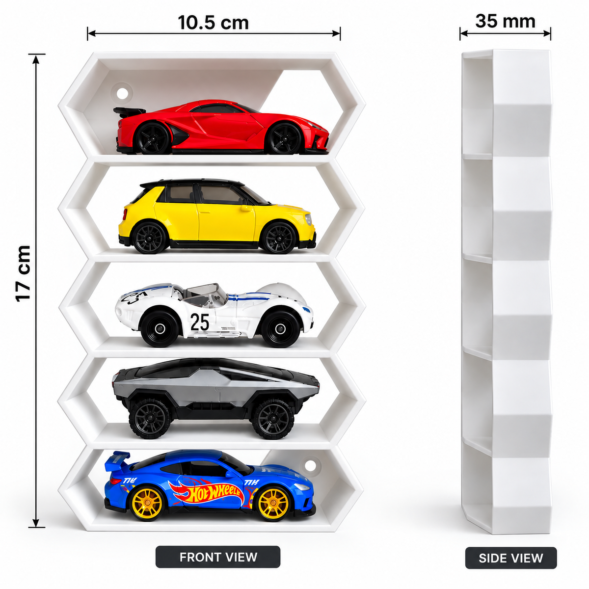 Hexagon 5-Level Hot Wheels Display Stand