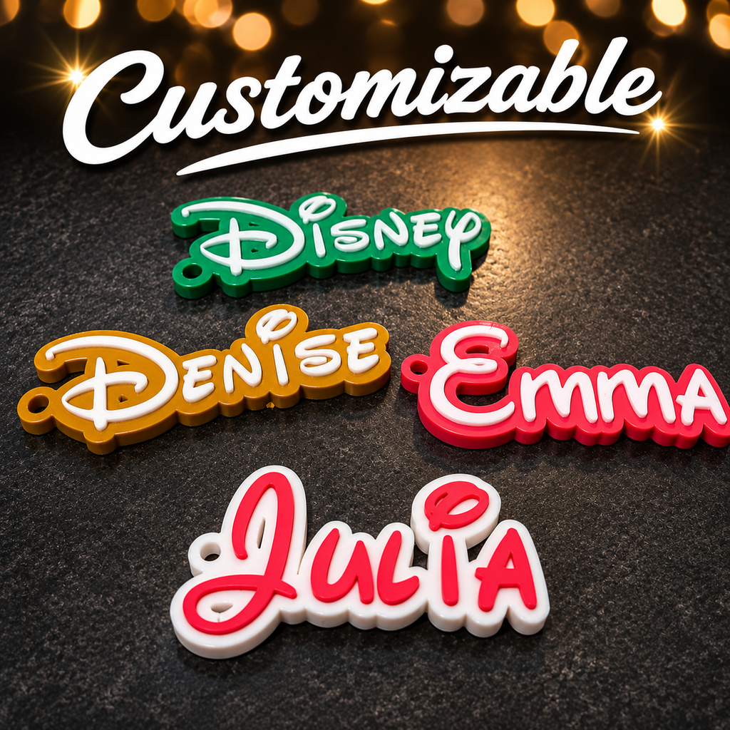 Customizable Disney-Inspired Name Keychain | Personalized Name Tag | 3D Printed Custom Keyring | Gift for Kids & Disney Fans