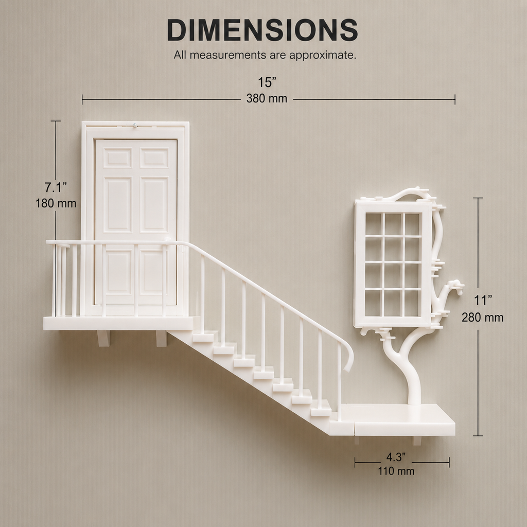 Tiny Door Wall Art & Floating Shelf