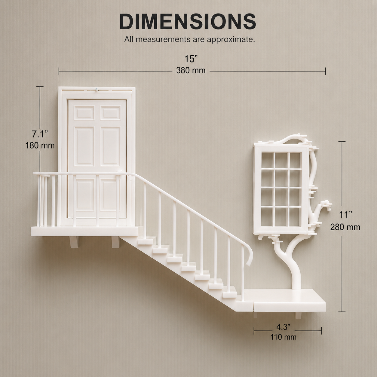 Tiny Door Wall Art & Floating Shelf