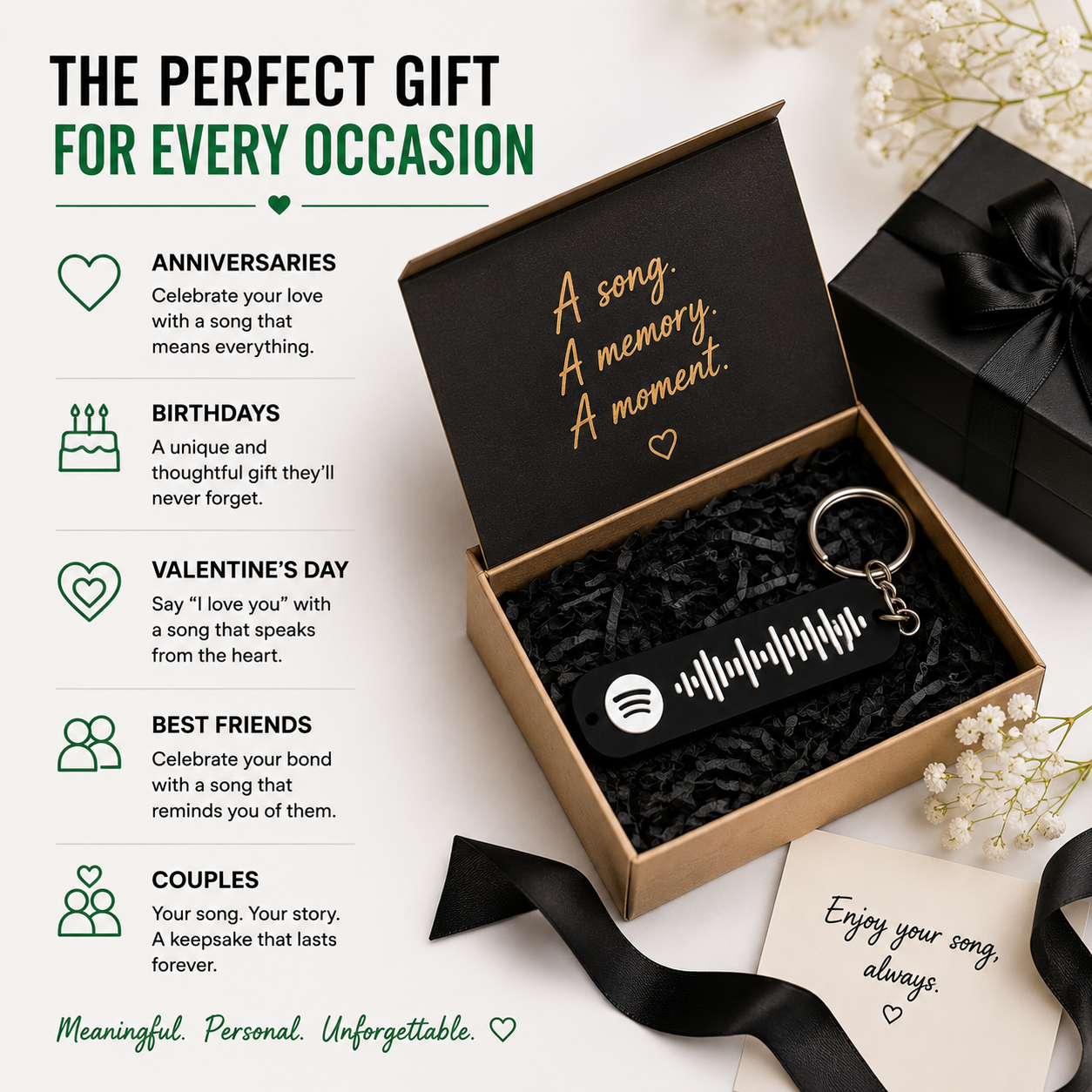 Customizable Spotify Keychain – Personalized Spotify Code Music Gift