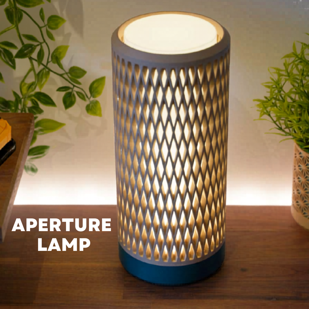 Aperture Lamp | | Ambient Mesh Light | Minimalist Bedside Lamp | Cozy Warm Lighting