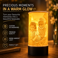 Litho Lamp – Cylindrical | Custom 3D Printed Photo Lamp (E27 with Bulb & Switch)