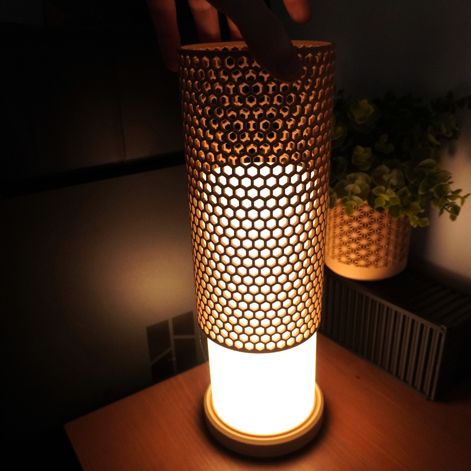 Hex Table Lamp | Modern Honeycomb Ambient Light | Minimalist Bedside | Geometric Mood Lamp