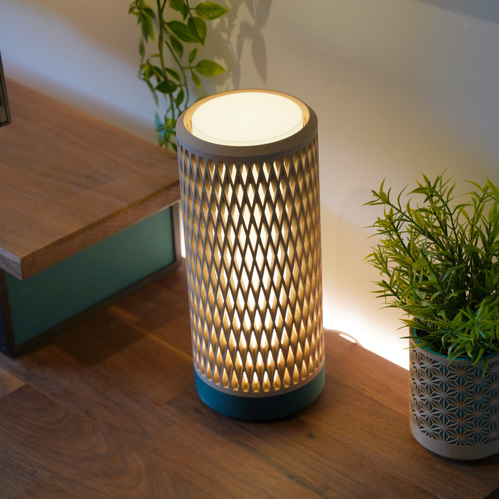 Aperture Lamp | | Ambient Mesh Light | Minimalist Bedside Lamp | Cozy Warm Lighting