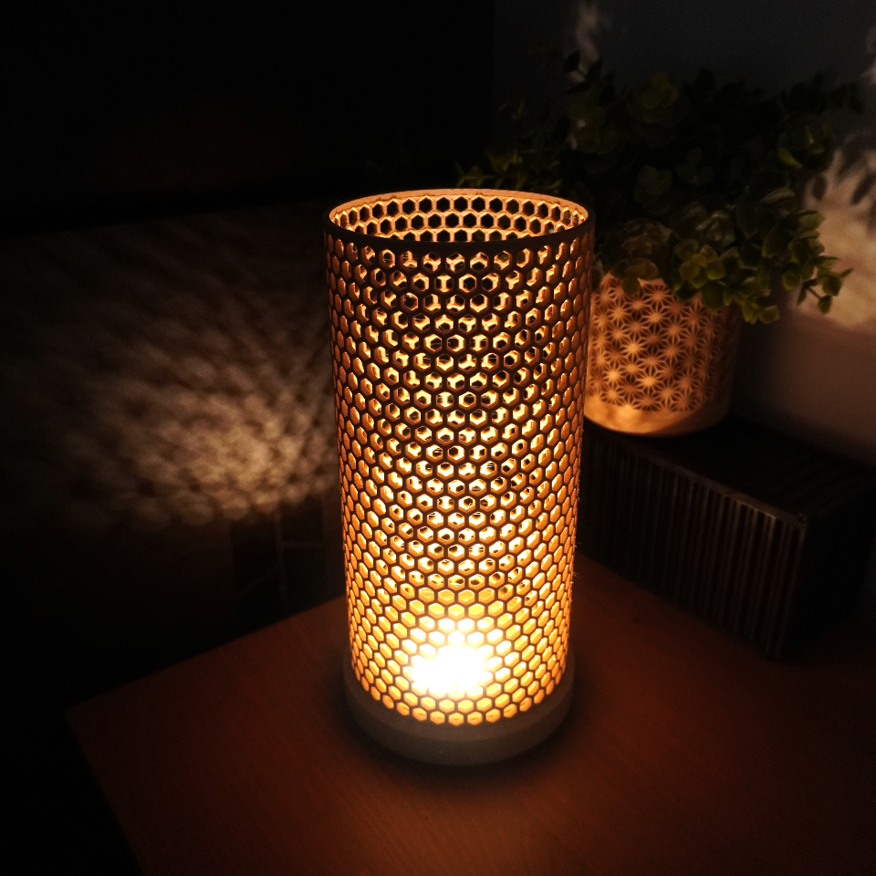 Hex Table Lamp | Modern Honeycomb Ambient Light | Minimalist Bedside | Geometric Mood Lamp