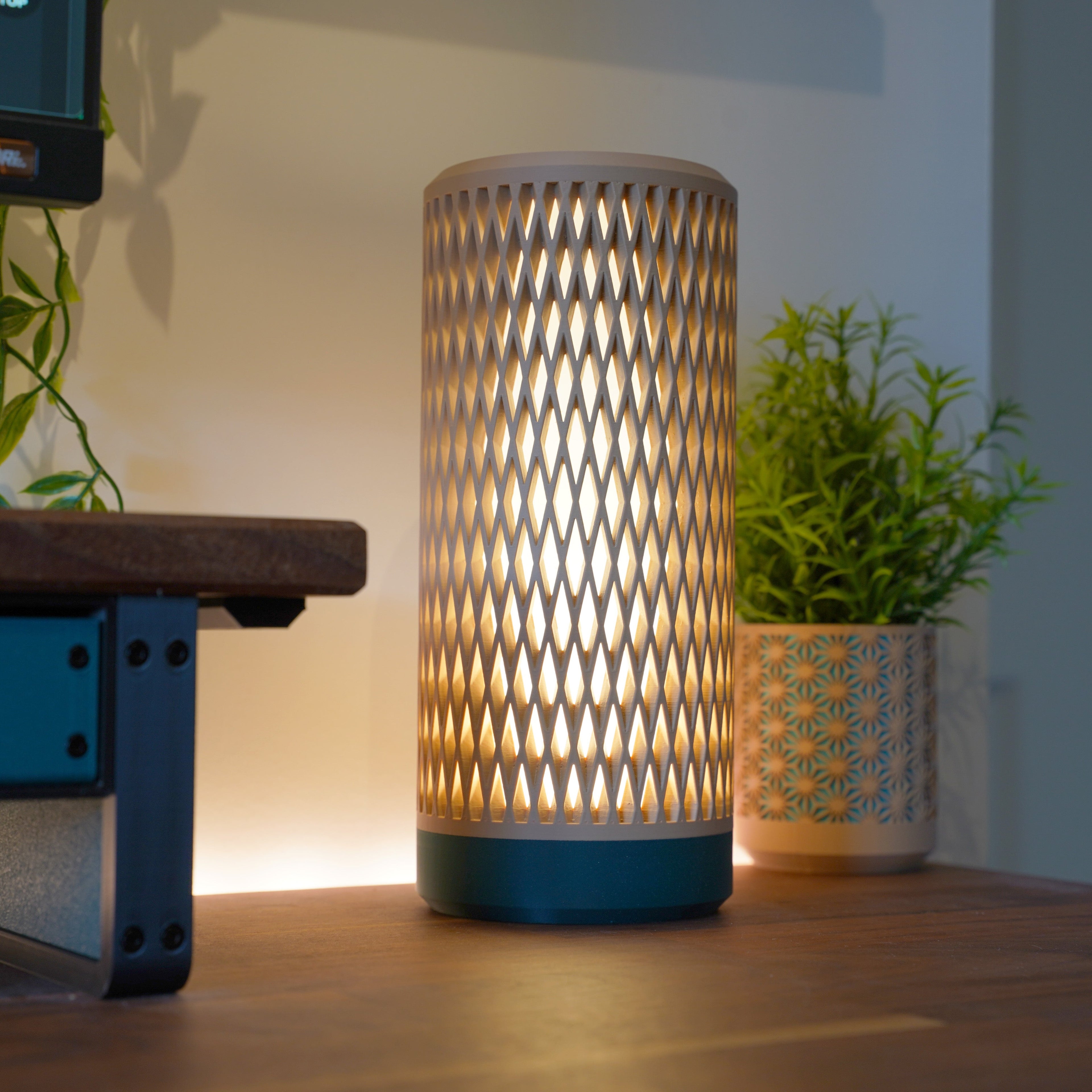 Aperture Lamp | | Ambient Mesh Light | Minimalist Bedside Lamp | Cozy Warm Lighting