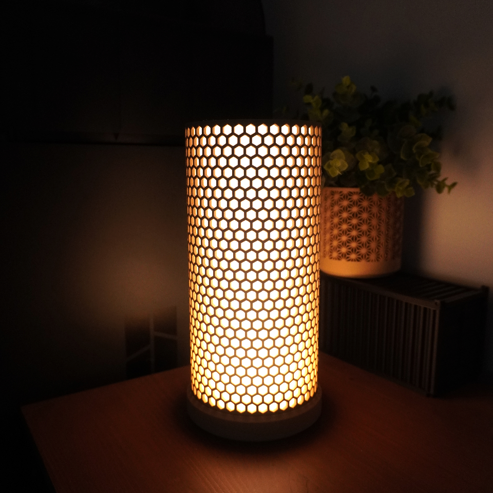 Hex Table Lamp | Modern Honeycomb Ambient Light | Minimalist Bedside | Geometric Mood Lamp