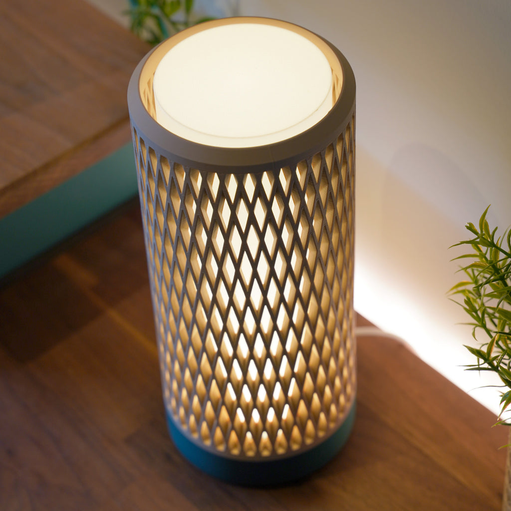 Aperture Lamp | | Ambient Mesh Light | Minimalist Bedside Lamp | Cozy Warm Lighting