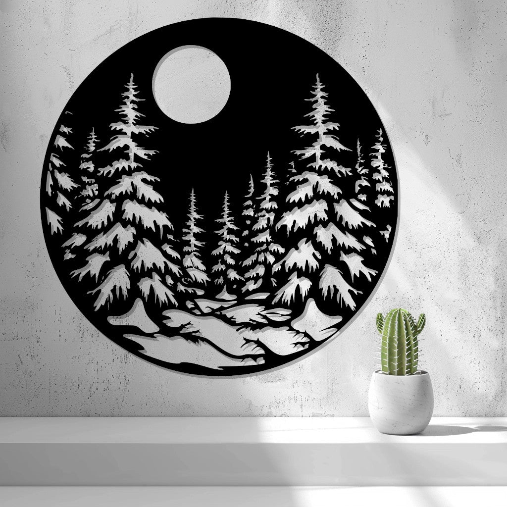 2D Snow Landscape at night