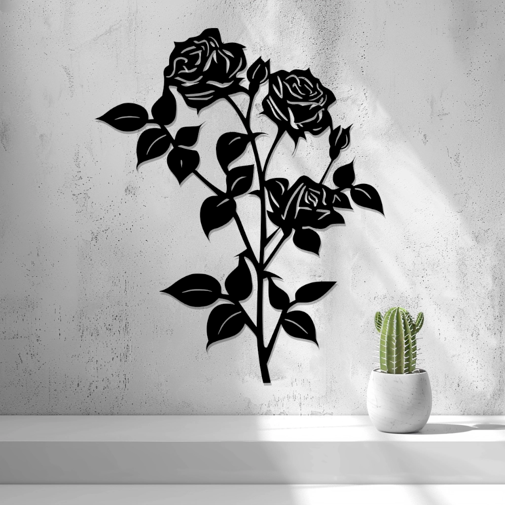 2D Roses Wall Art