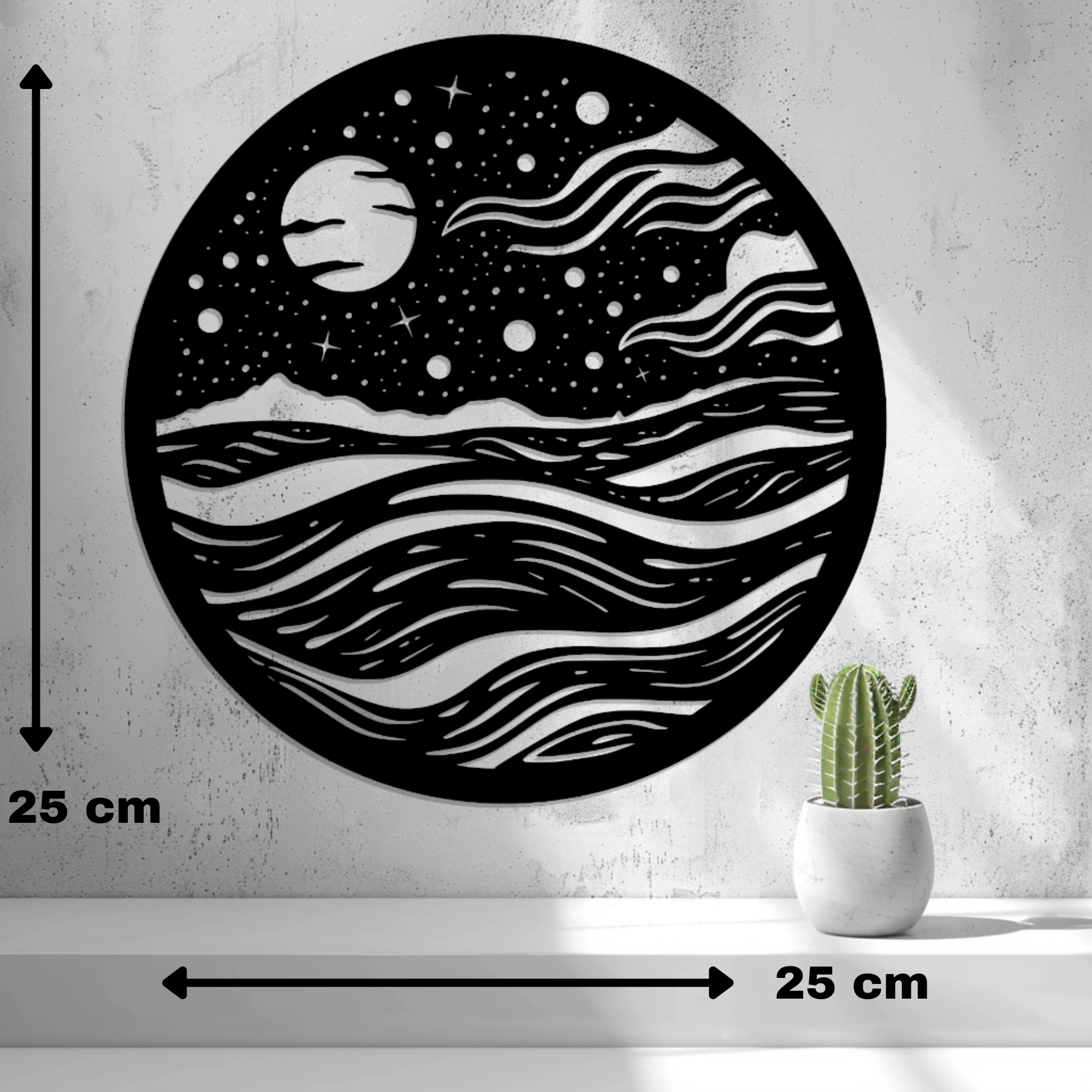 Space Wall Art – Night Sky Round Wall Decor
