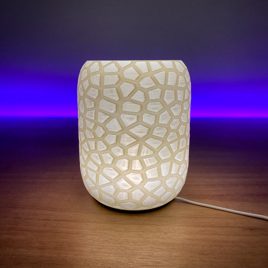 Voronoi Table Lamp – Modern 3D Printed Ambient Light