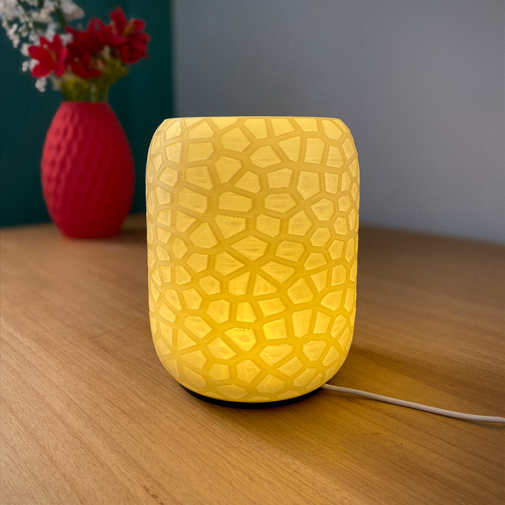 Voronoi Table Lamp – Modern 3D Printed Ambient Light