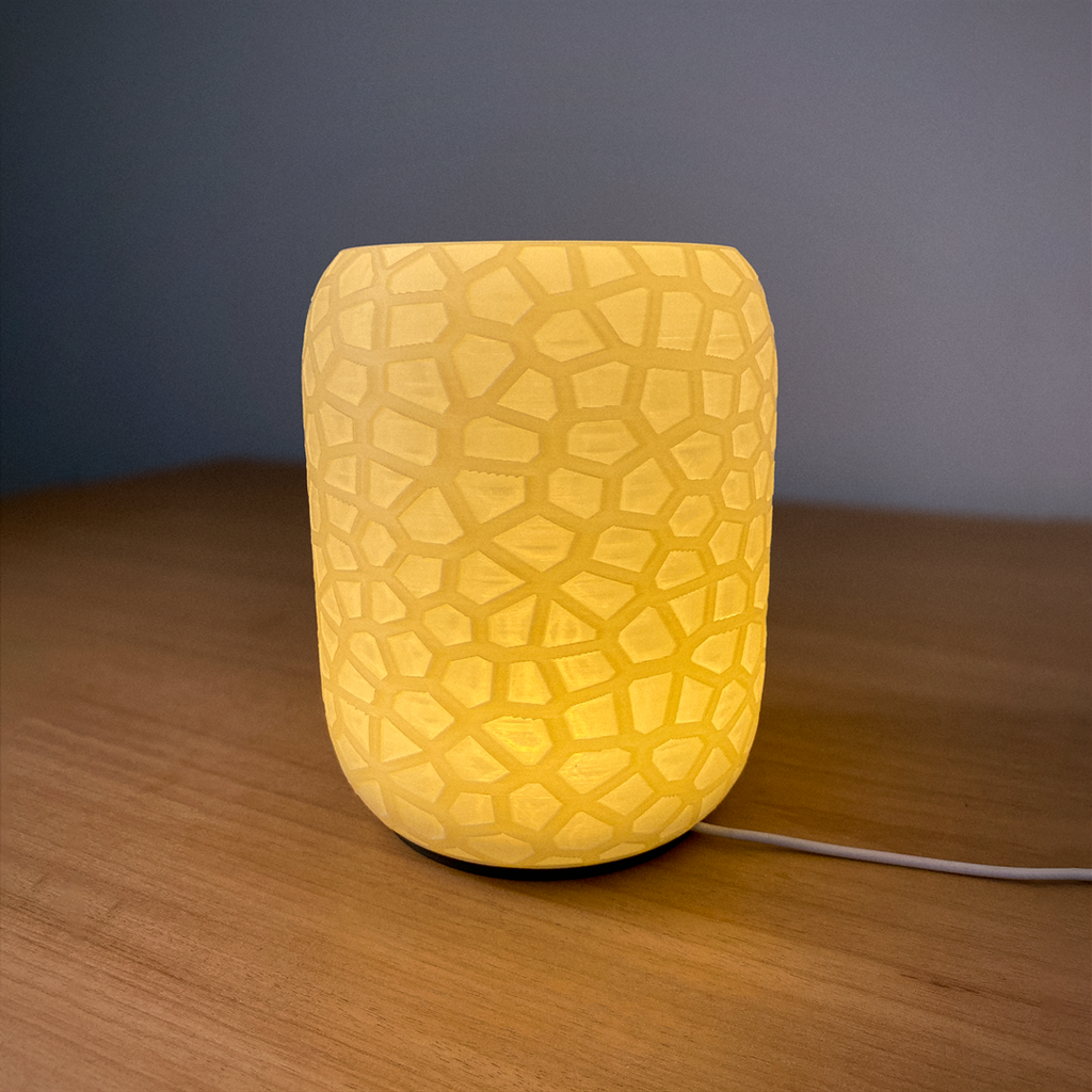 Voronoi Table Lamp – Modern 3D Printed Ambient Light