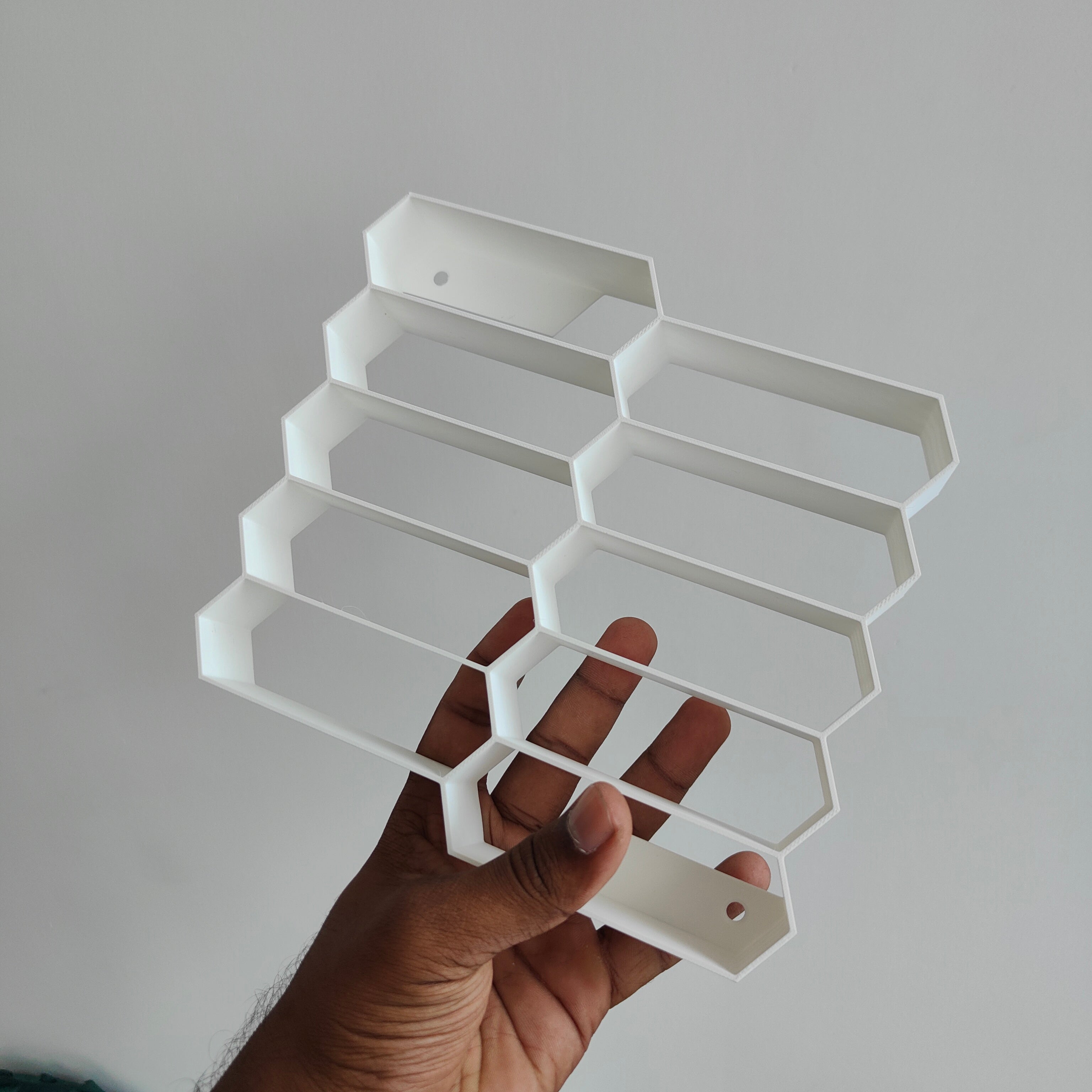 Hexagon 10-Level Hot Wheels Display Stand – 3D Printed Wall Mount Showcase