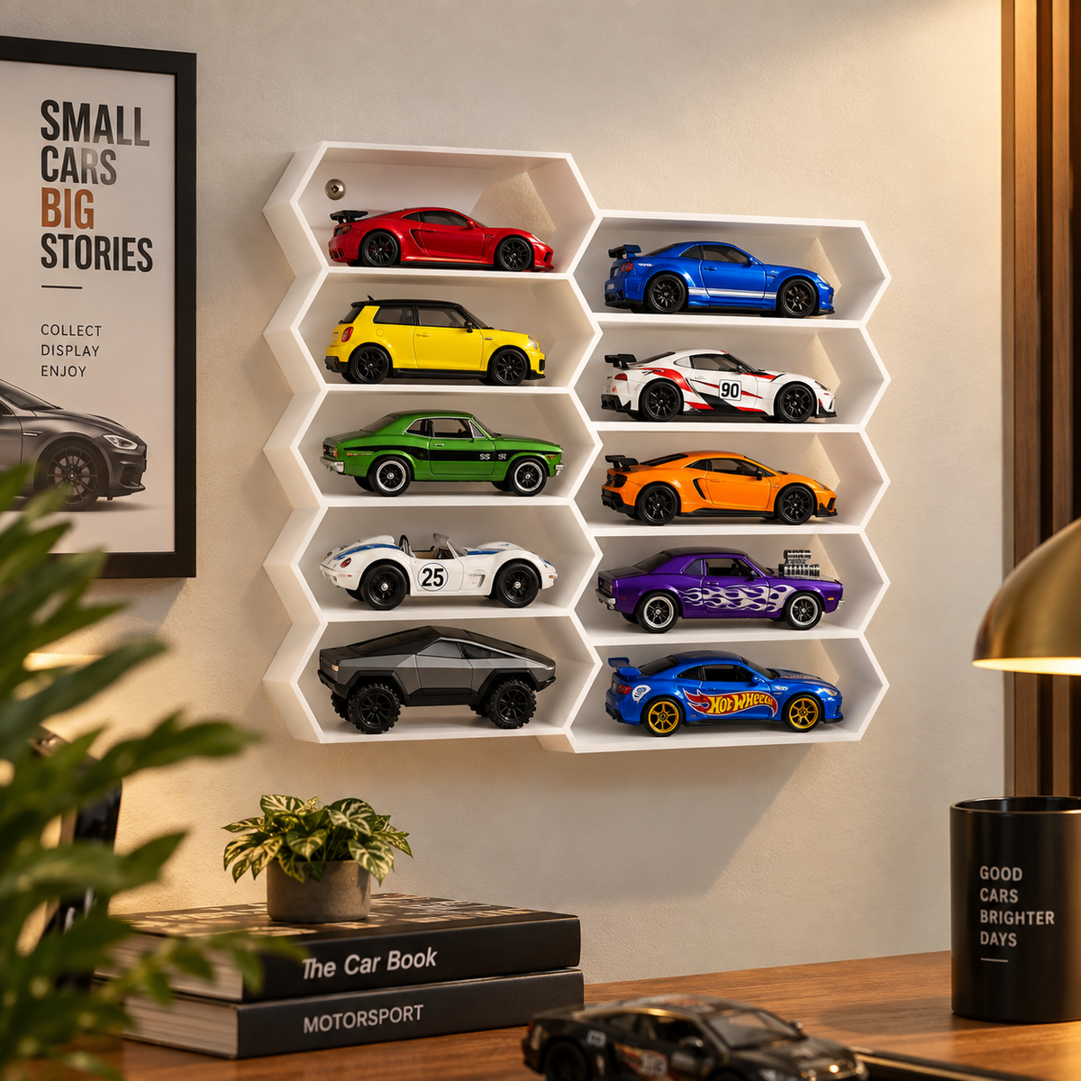 Hexagon 10-Level Hot Wheels Display Stand