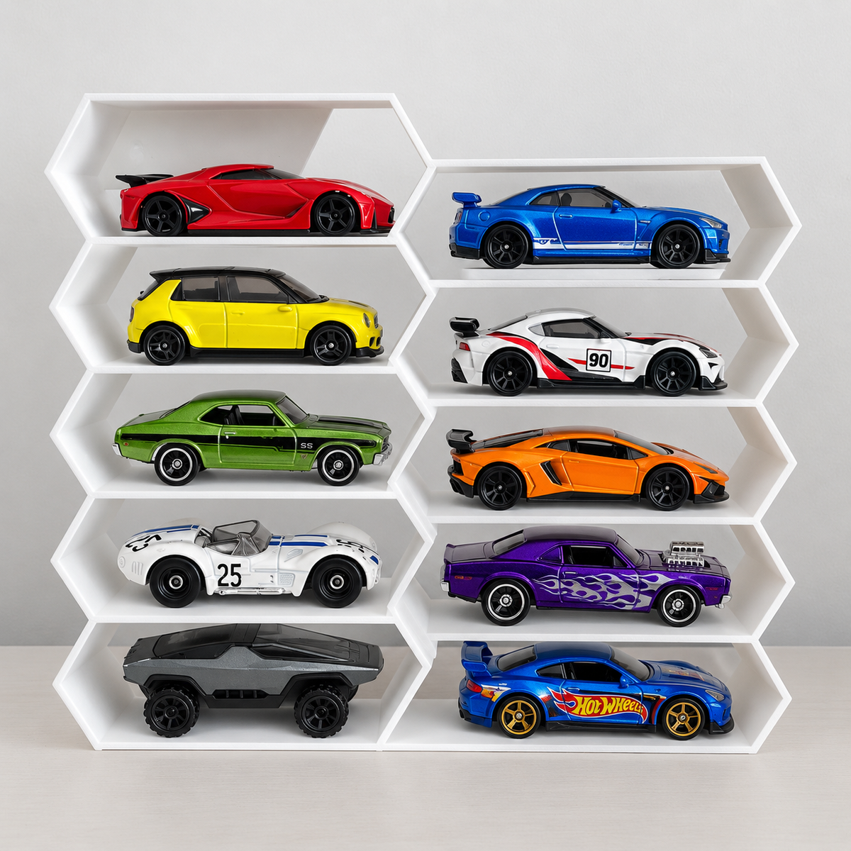 Hexagon 10-Level Hot Wheels Display Stand