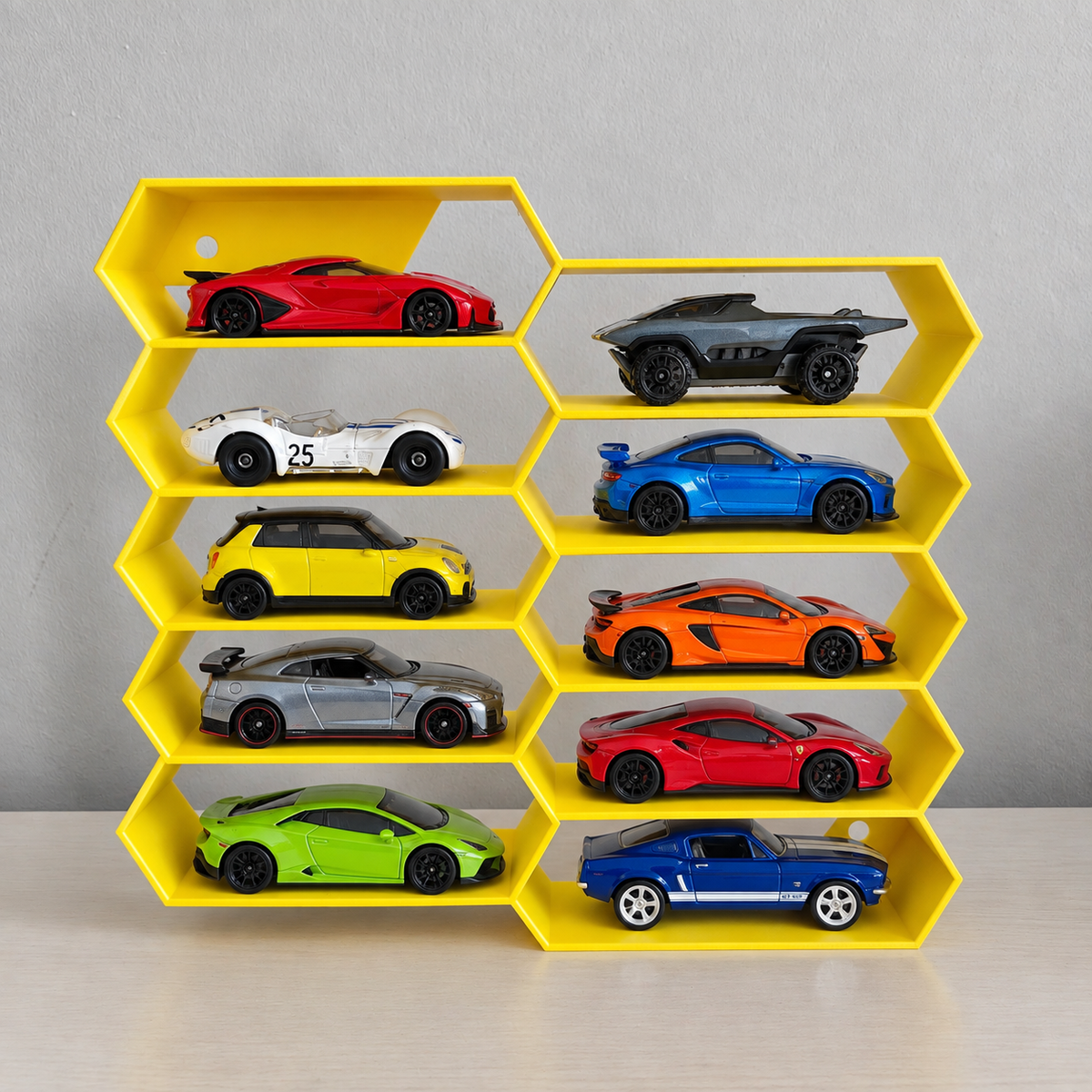 Hexagon 10-Level Hot Wheels Display Stand