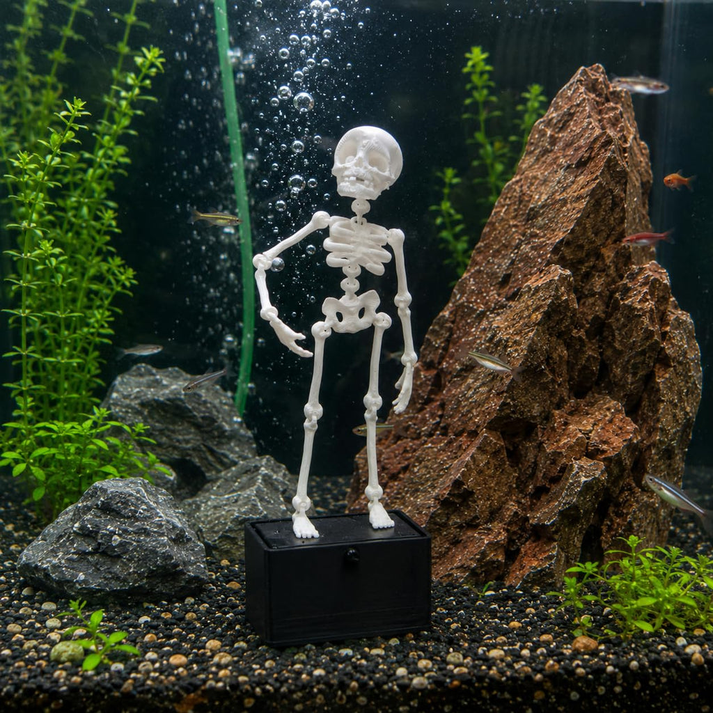 Dancing Skeleton Aquarium Ornament – 3D Printed Air-Powered Aquarium Decor
