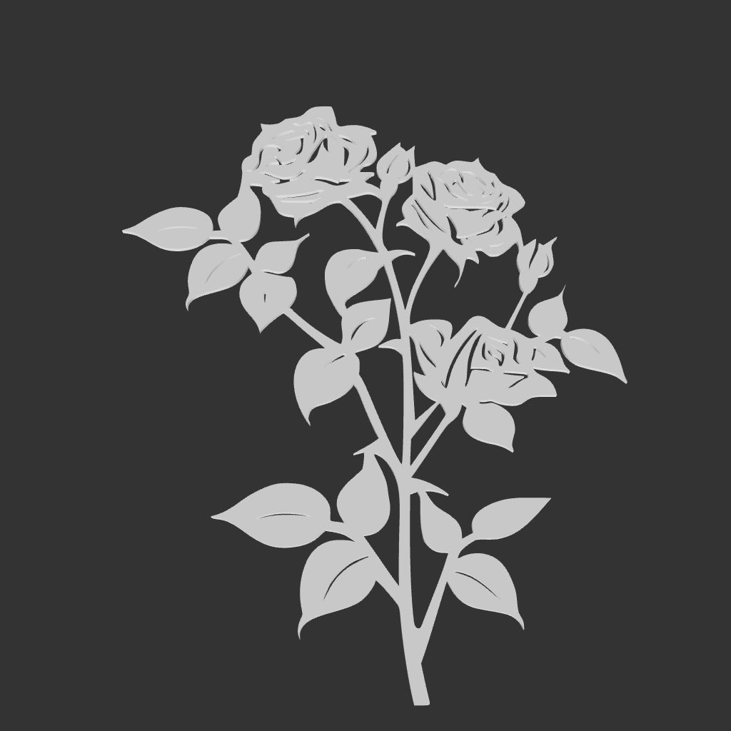 2D Roses Wall Art