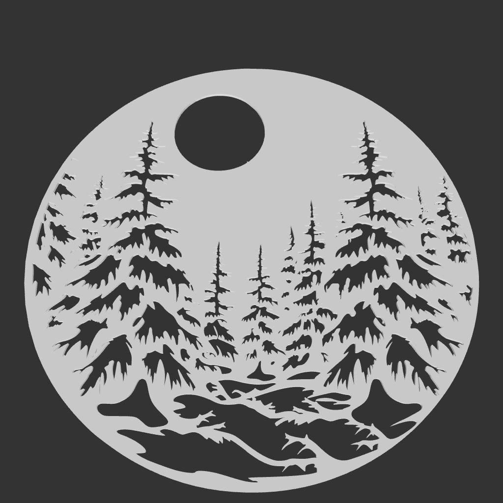 2D Snow Landscape at night