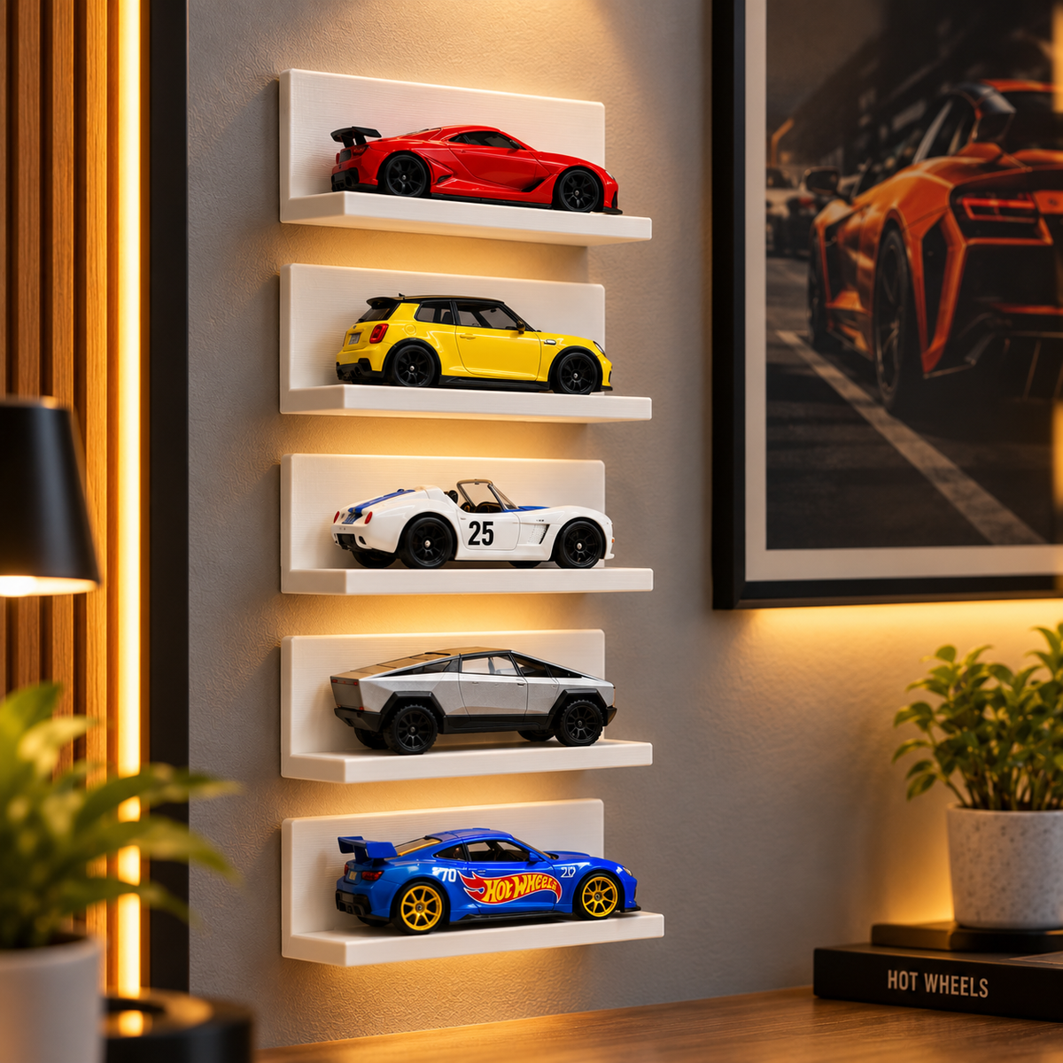 L Shaped Hotwheels Stand