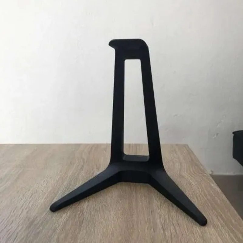 Black headphone stand, front view