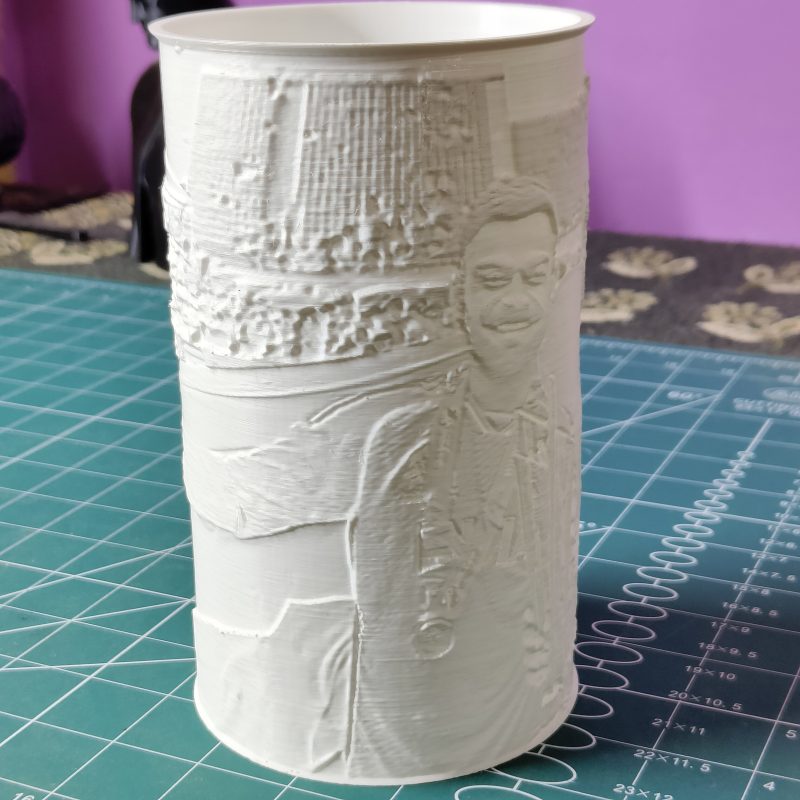 Cylindrical Litho Lamp with custom photo design